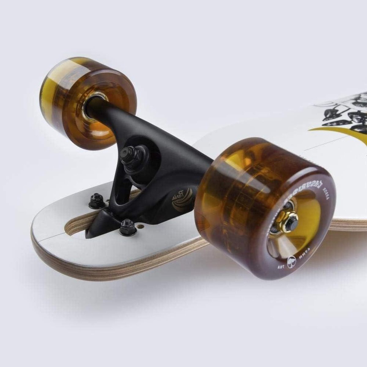 longboard skateboard cruiser board stad rijden 8 laags esdoorn bamboe 40 inch wit