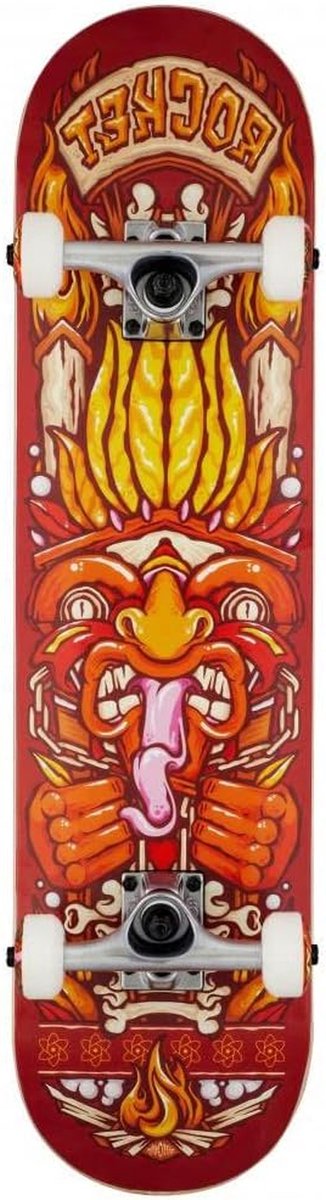 Longboard - Skateboard - Straat cruisen - Compleet gemonteerd - 7.75 inch - Rood Skateonderdeel kopen online