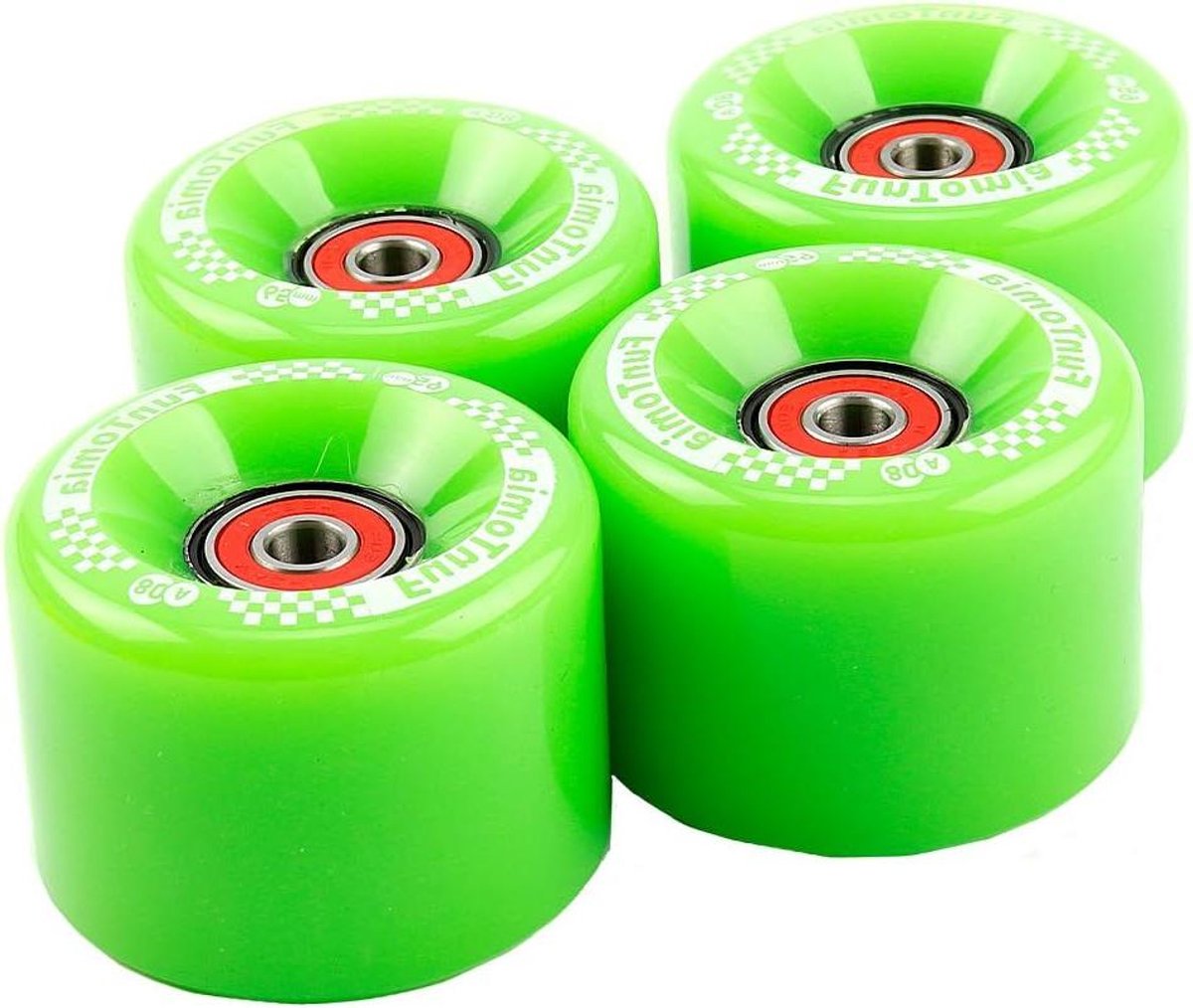 longboard wielen set skateboard onderdelen freeriden en cruisen inclusief kogellagers 65 x 45 mm groen