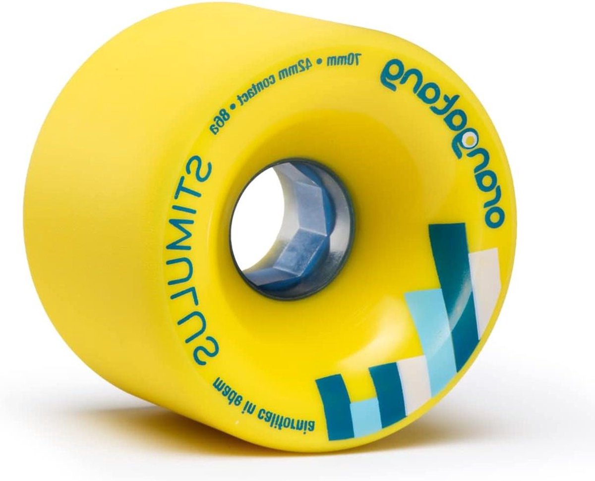 longboard wielen skateboard wielen freeride sliding offset kern 70 mm geel