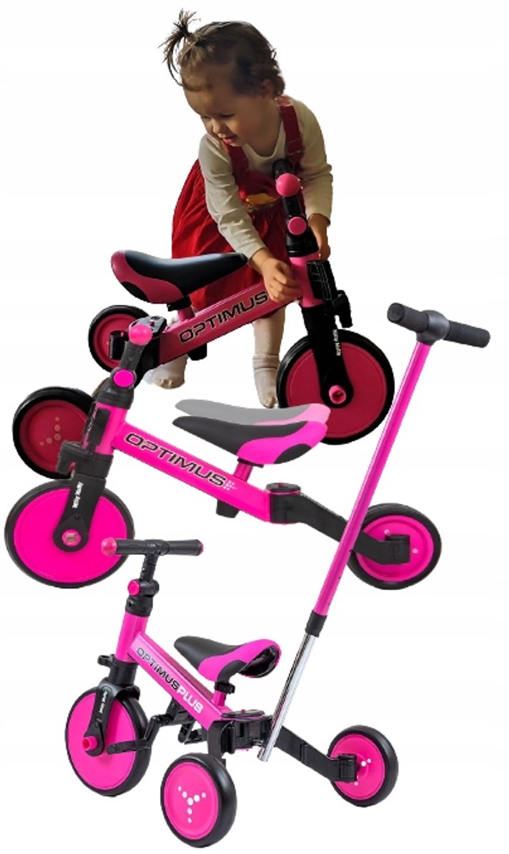 Loopfiets 4-in-1 Roze - Driewieler & Loopfiets voor Kinderen Driewieler kopen online