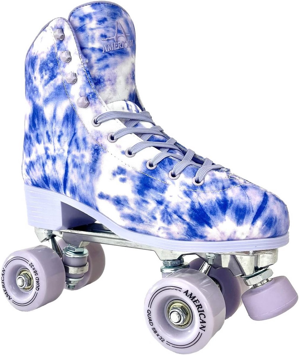 luxe paarse quad rolschaatsen voor dames klassiek comfort