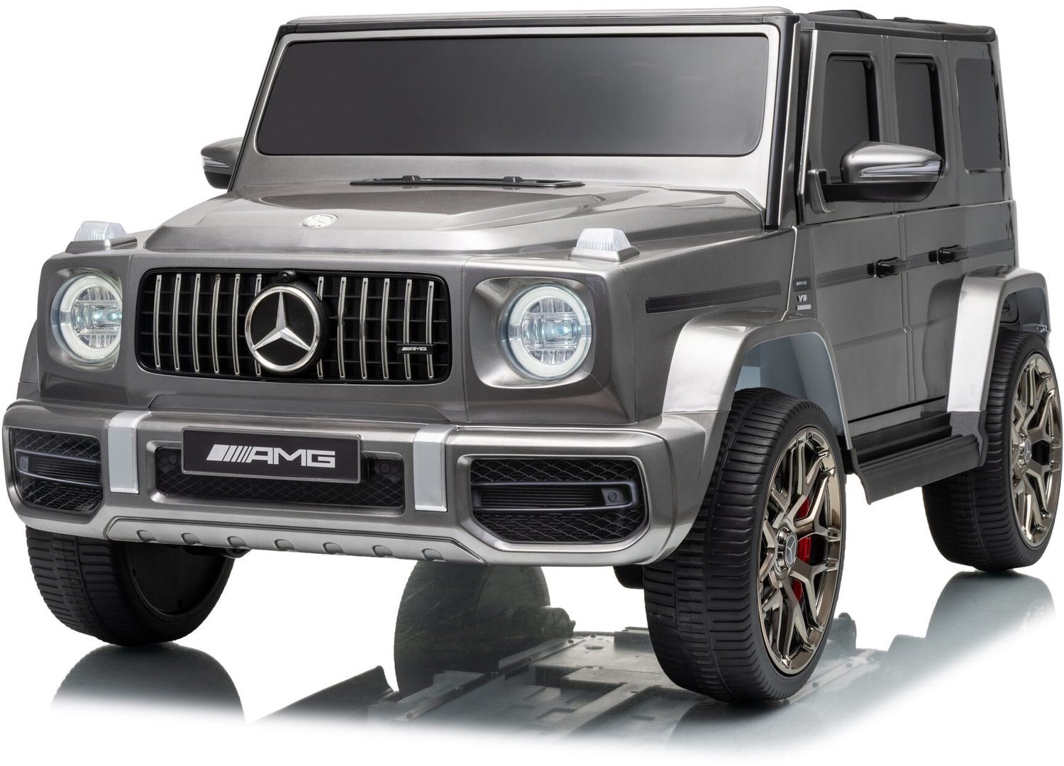 Mercedes G63 - 2-persoons Elektrische Kinderauto - 12V - met Afstandsbediening - 4x4 - Grijs Speelgoedaccuvoertuig kopen online