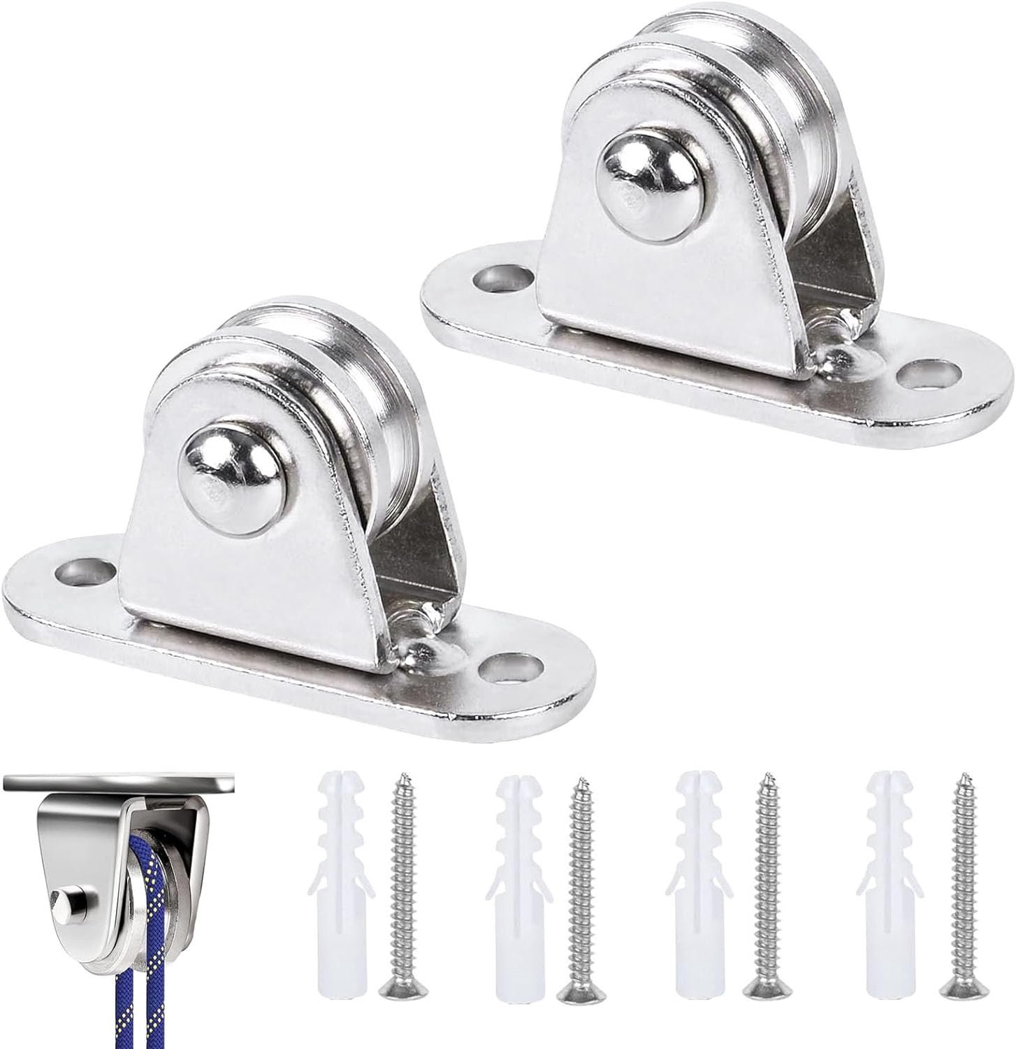 metal pulleys set met duplex lagers 2 stuks