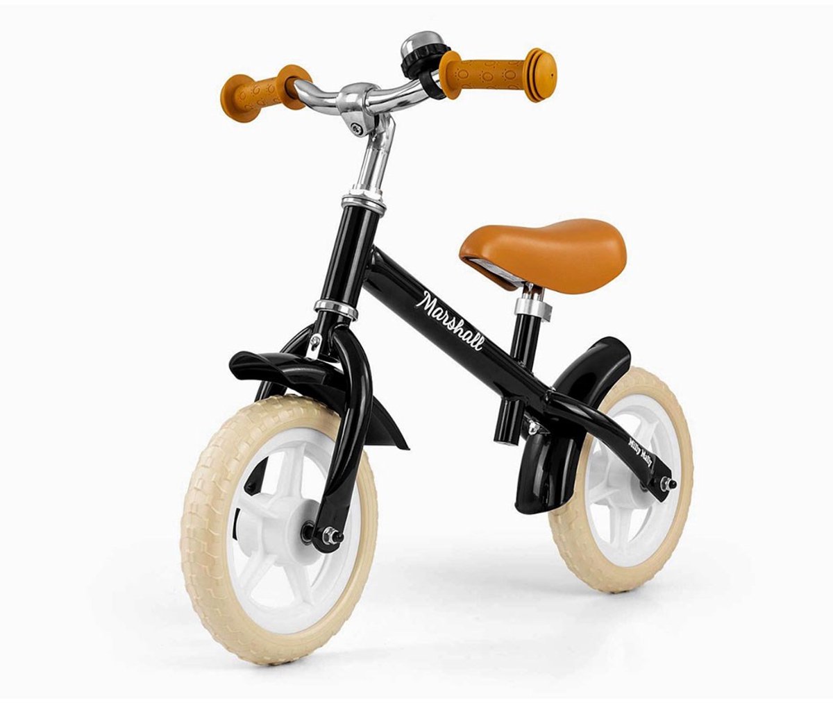 Milly Mally Marshall loopfiets zwart 10 inch - Kinderloopfiets Loopfiets kopen online