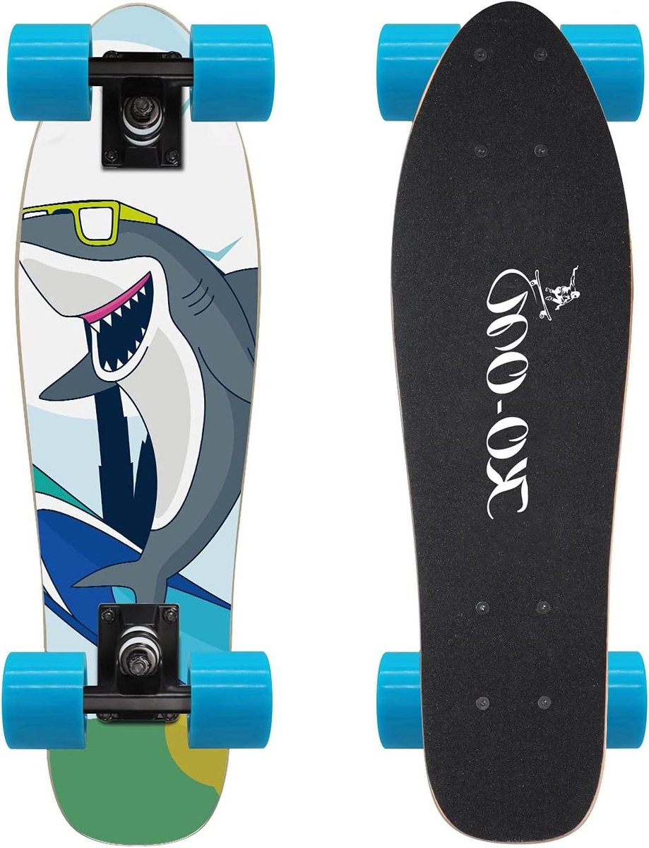 Mini Cruiser Skateboard - Compleet Skateboard Kinderen - Straat Cruisen - 22 Inch Esdoorn Deck Skateonderdeel kopen online