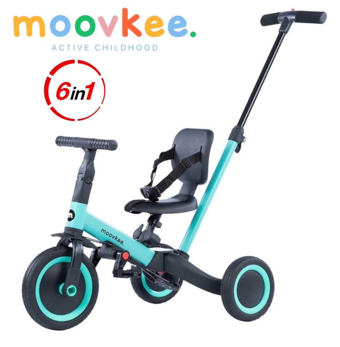 Moovkee Mike 6-in-1 Loopfiets/Driewieler Oceaanblauw Driewieler kopen online