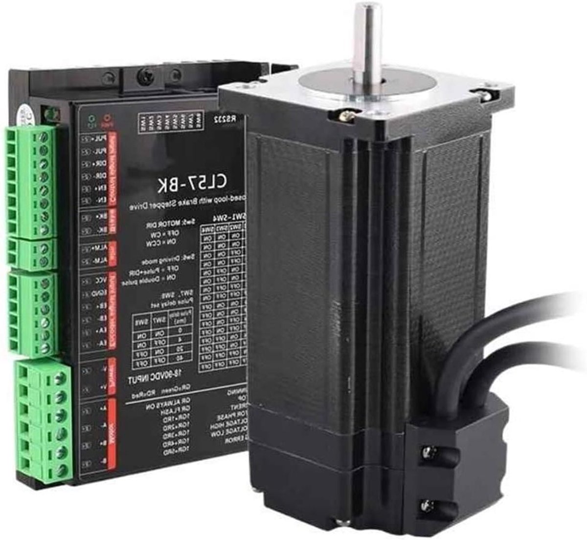 motor kit stappenmotor driver precisie beweging gesloten lus systeem nema24 zwart