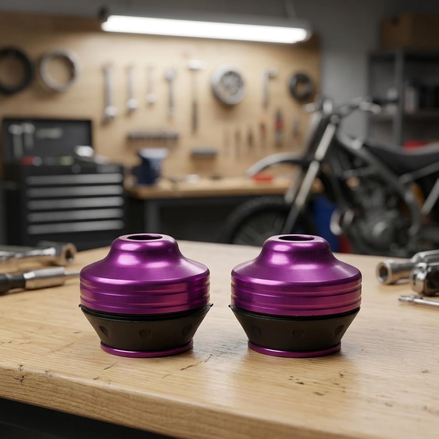 motorcycle crash protection pads front fork wheel slider protectors shock absorbing safety for scooters purple shopvlot
