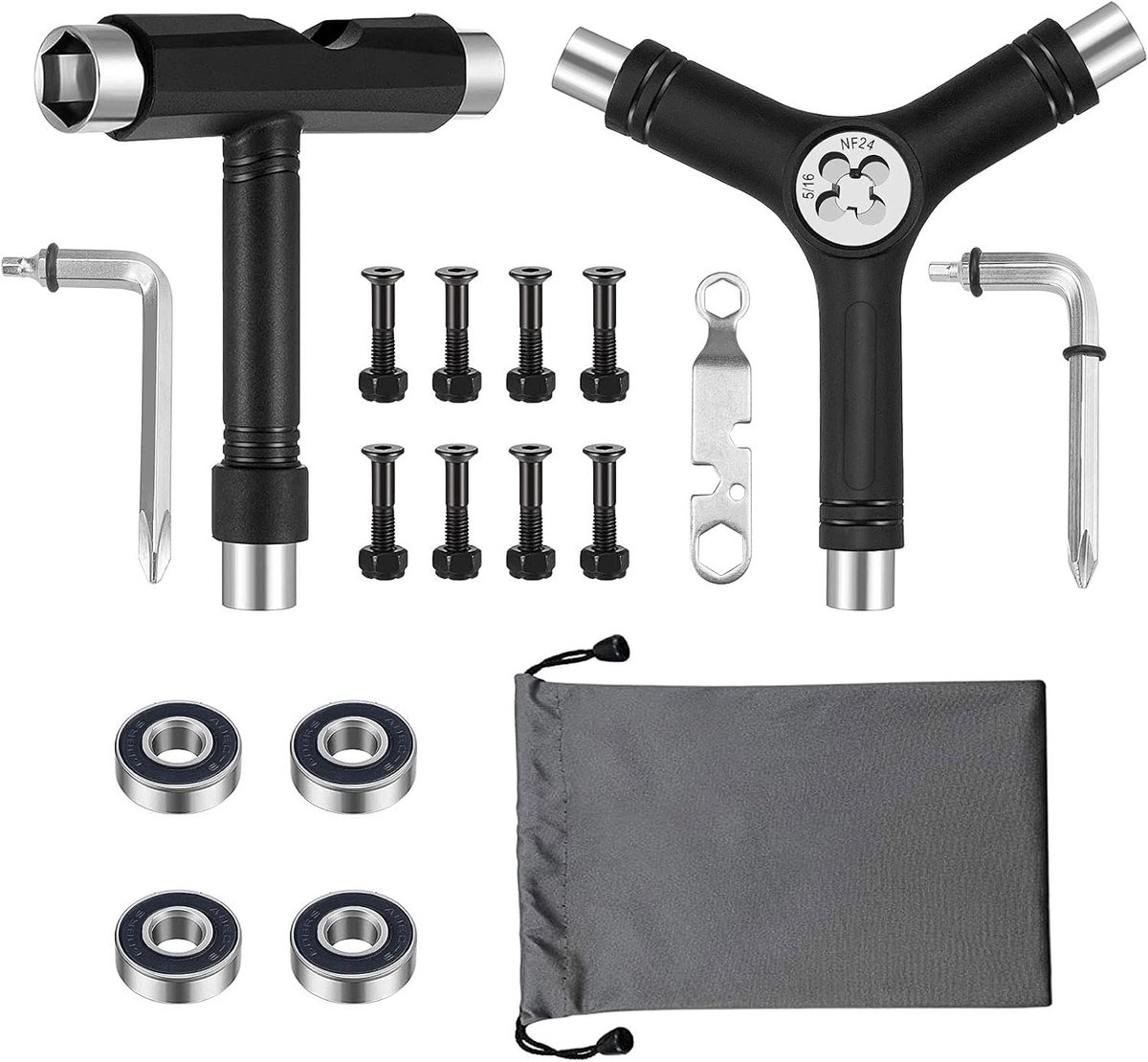 Multifunctioneel Skateboardgereedschap - Multicolor - All-in-One T-Tool en Y-Tool - Draagbaar met Inbussleutels - Voor Skateboards en Longboards Skateonderdeel kopen online