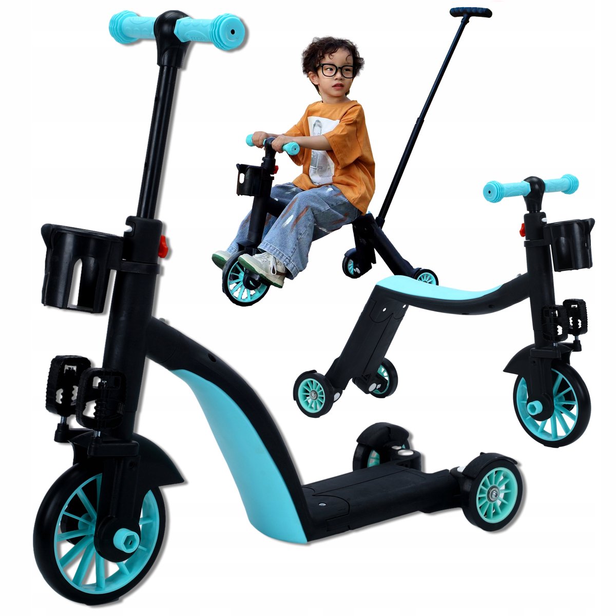 Multifunctionele 8-in-1 Kinderloopfiets, Step & Driewieler - Blauw Driewieler kopen online