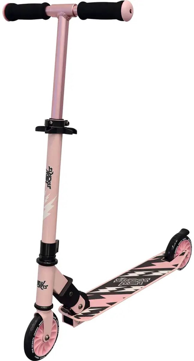 new sports step roze zwart 120mm abec7 kinderstep aluminium