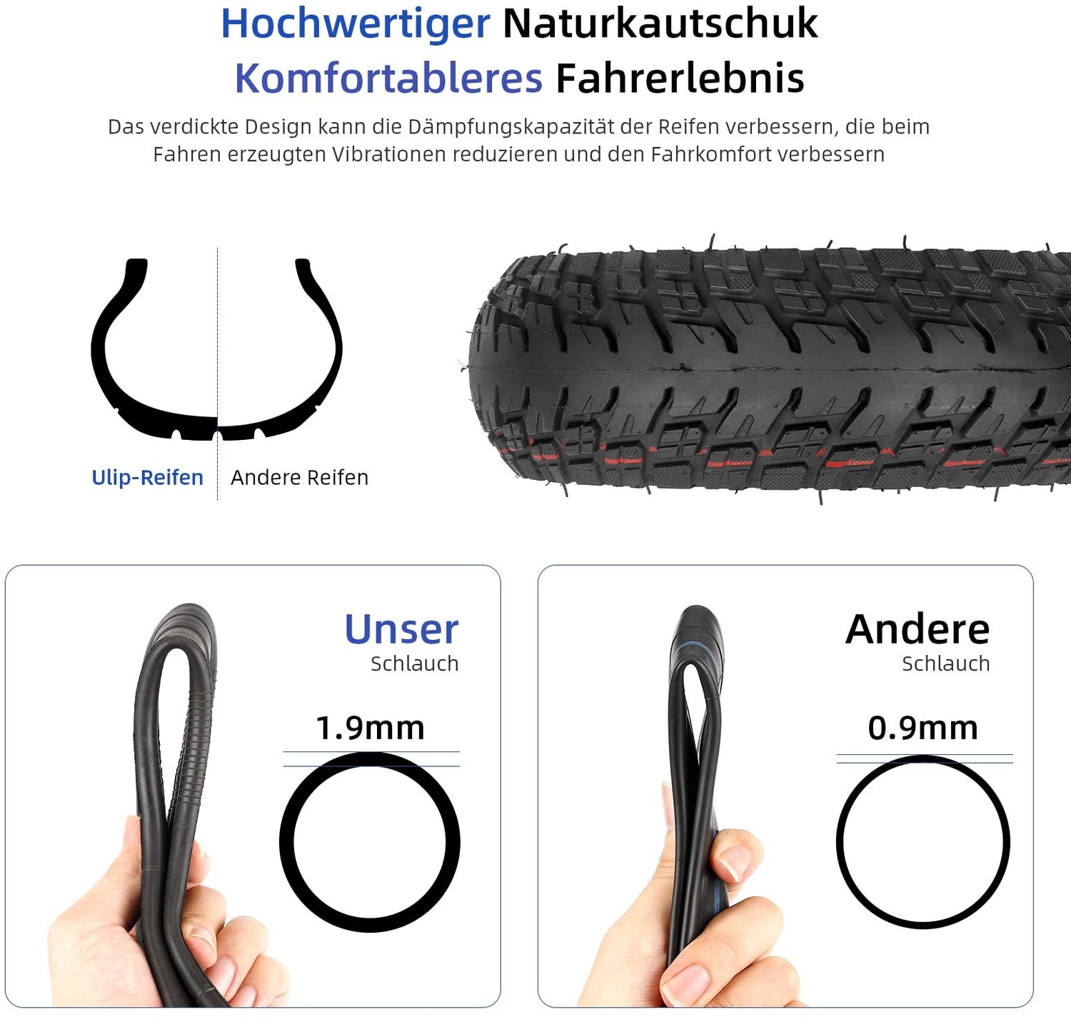 off road banden voor elektrische steps dikke slang en duurzaam materiaal