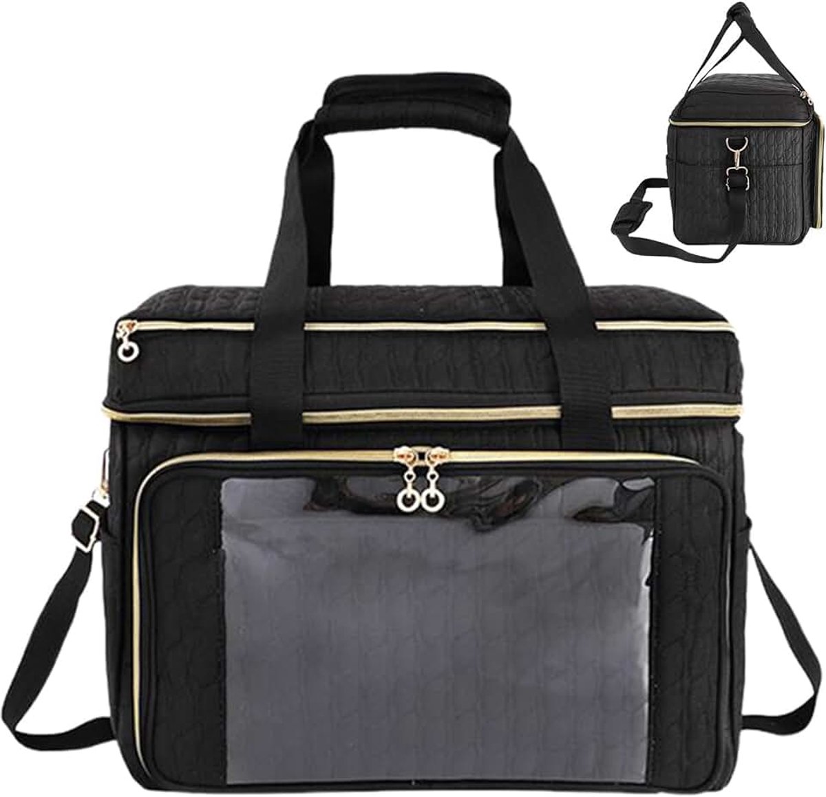 opbergtas met compartimenten en capaciteit ruime garenhouder haaktas voor thuis en reizen vrouwen moeders beginners volwassenen gereedschap accessoires