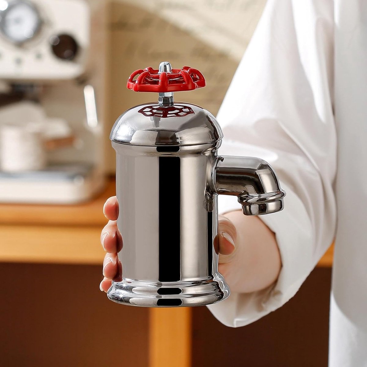 Originele koffiekopjes - 350 ml melkbeker in de vorm van een kraan - warme dranken beker voor thee - voor thuis, kantoor, café, woonkamer, koffer, slaapkamer, koffie, thee, en Driewieler kopen online