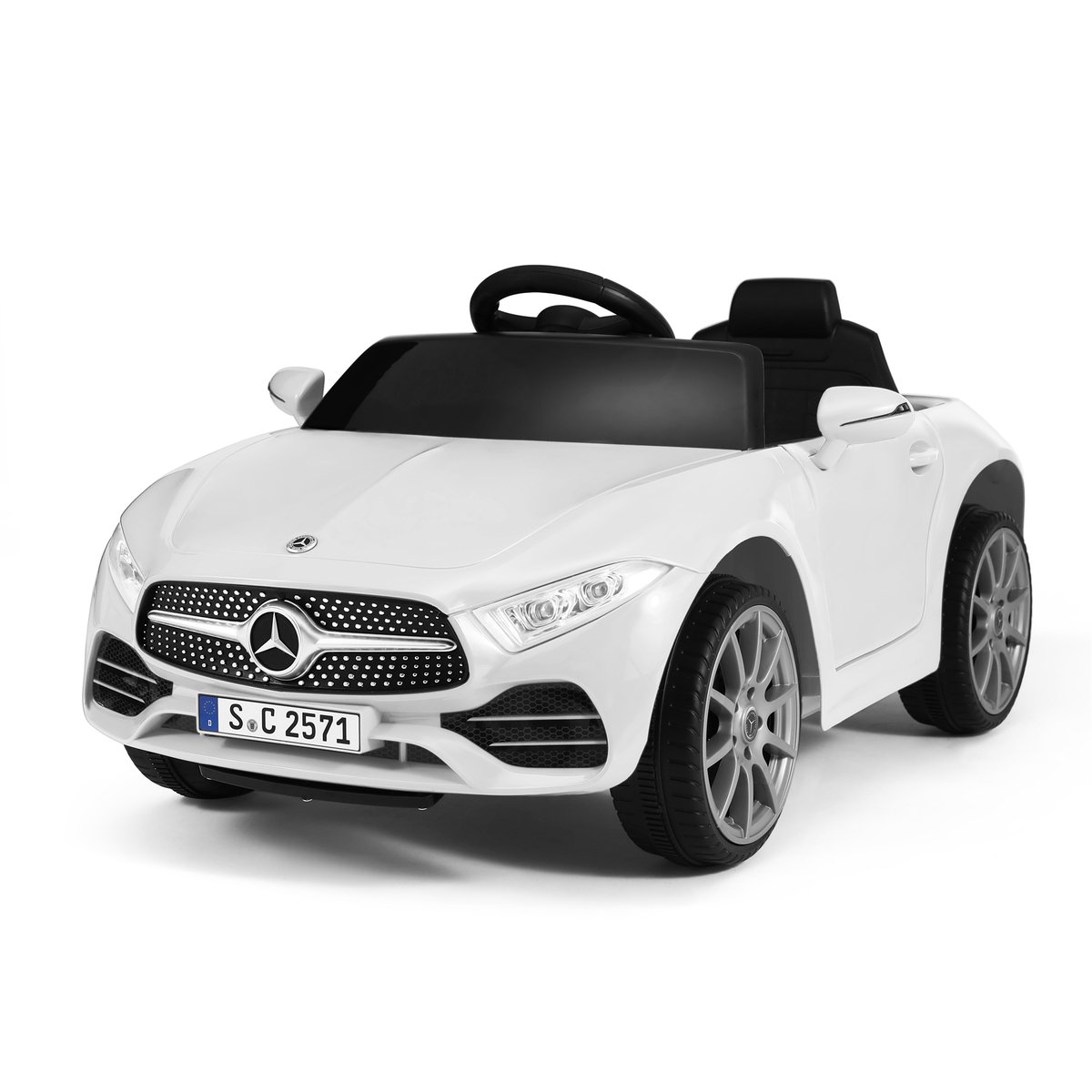 oryxearth elektrische kinderauto 6v wit met afstandsbediening 2 4g bluetooth muziek usb toeter led verlichting agm accu 25w motor 2 5 km u voor kinderen 3 6 jaar