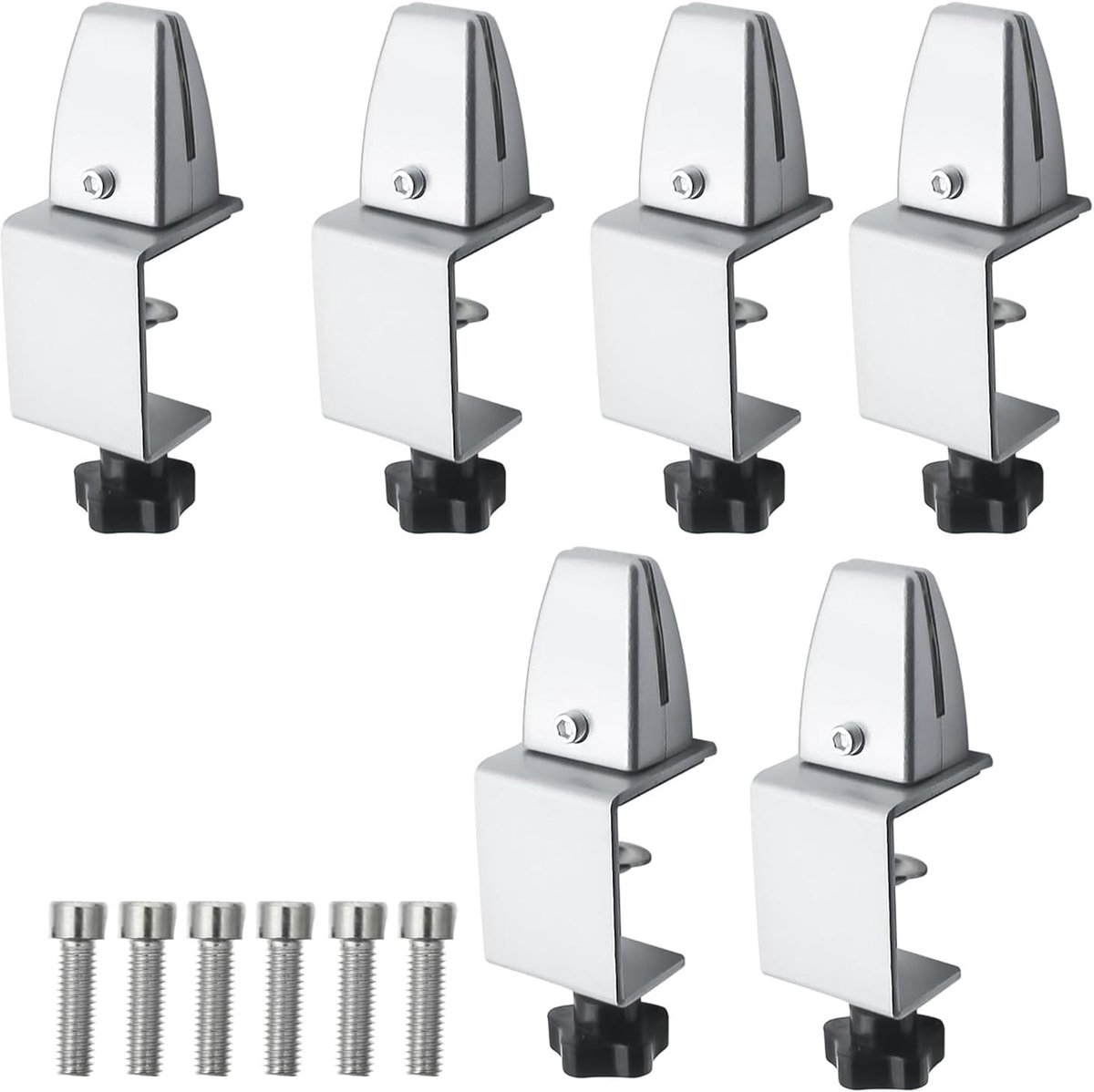 pack of 6 adjustable desk clamp for office call center libraries study classes silver shopvlot