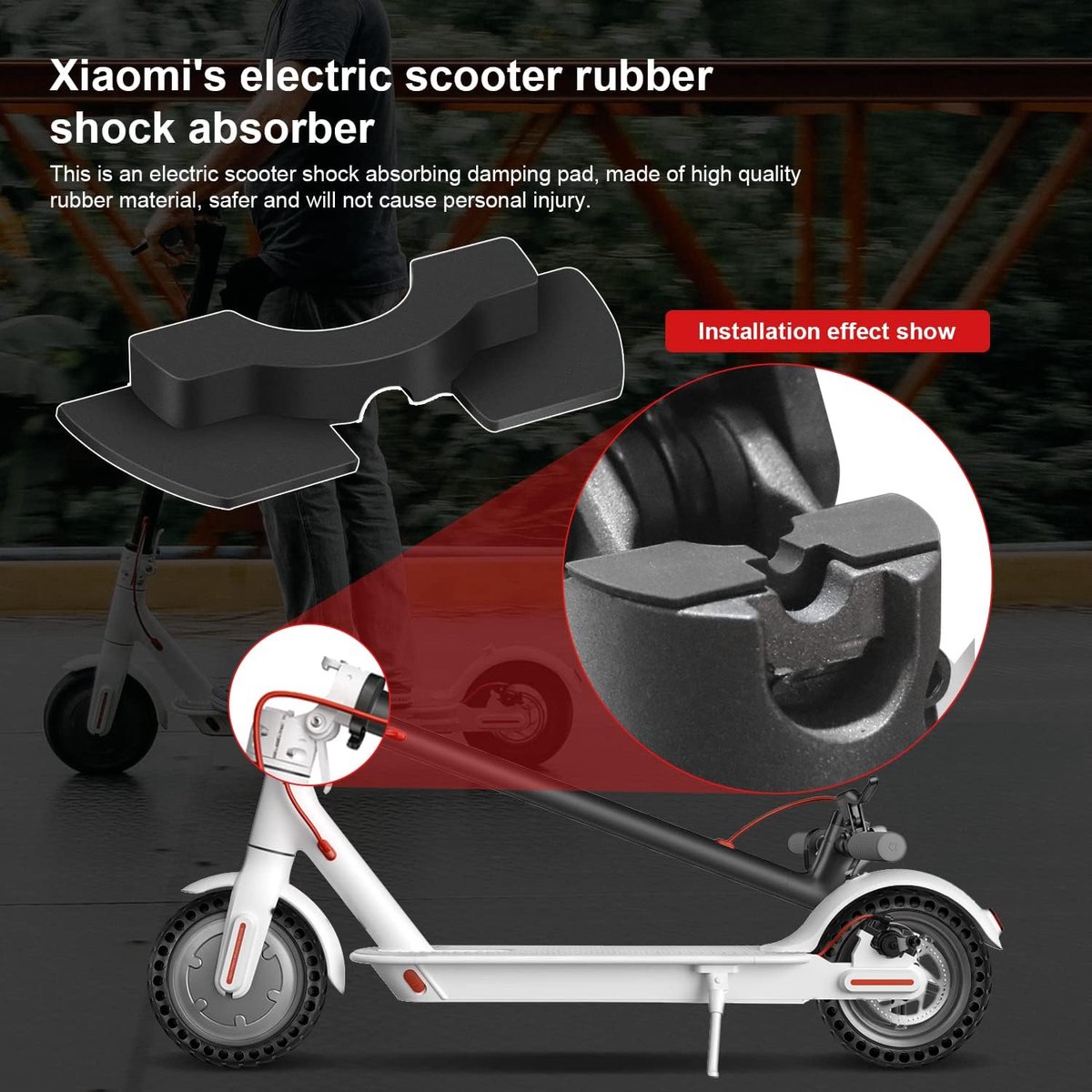 pack of 6 scooter vibration dampers 3d rubber vibration dampers compatible with xiaomi m365 1s essential pro 2 shopvlot