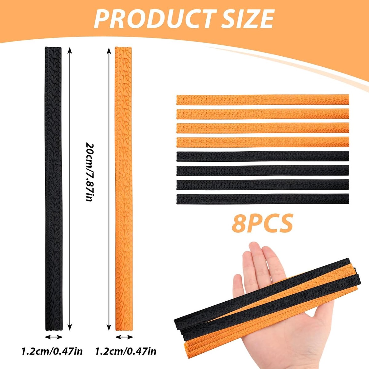Pack of 8 Silicone Luggage Wheel Protectors Black and Orange for Travel - ShopVlot Skateonderdeel kopen online