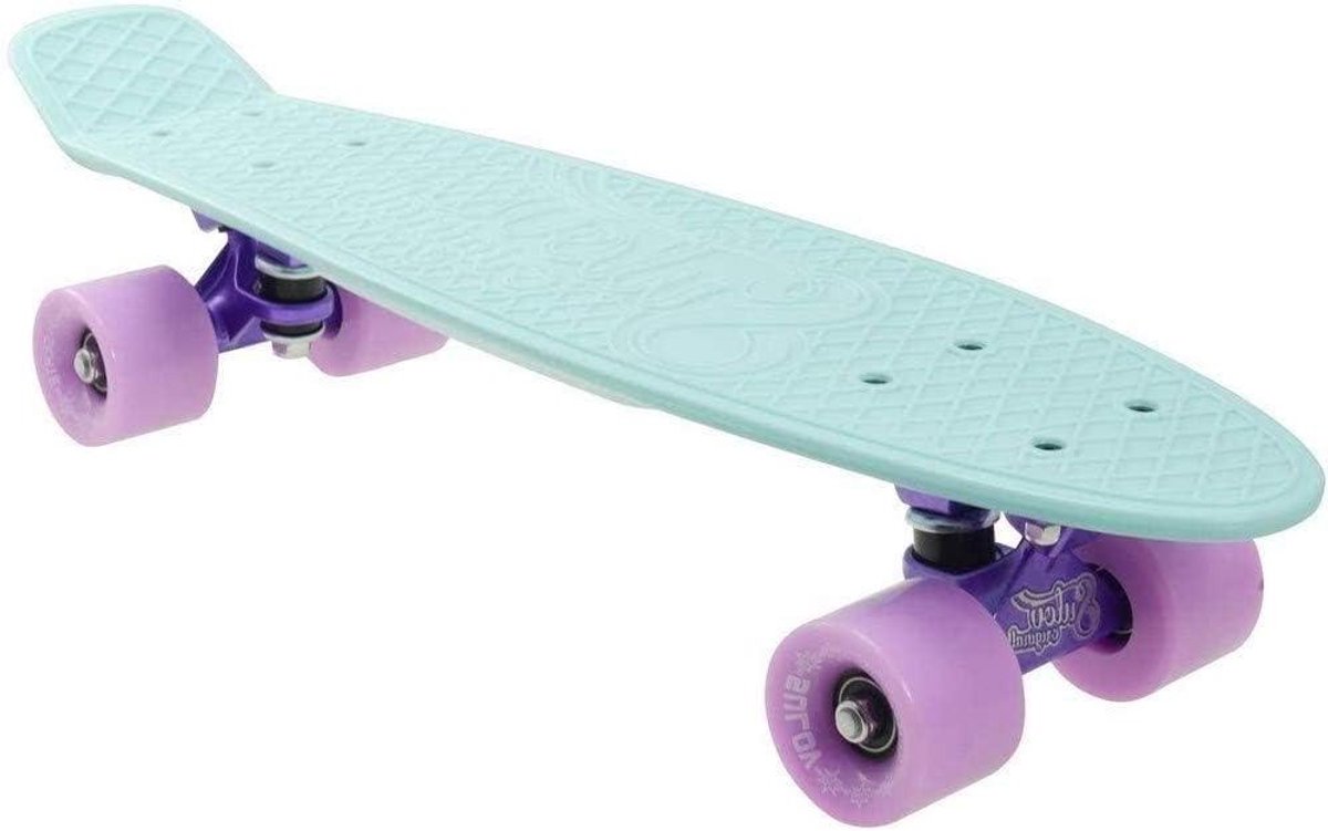 penny board skateboard cruiser stadsvervoer pp kunststof board 60 mm wielen mint paars