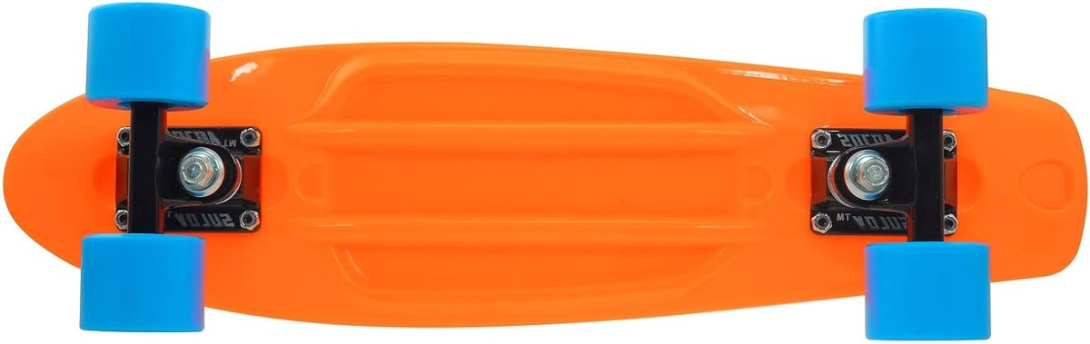 penny board skateboard neon buiten cruisen pp kunststof dek 55 88 x 15 24 x 10 cm oranje blauw