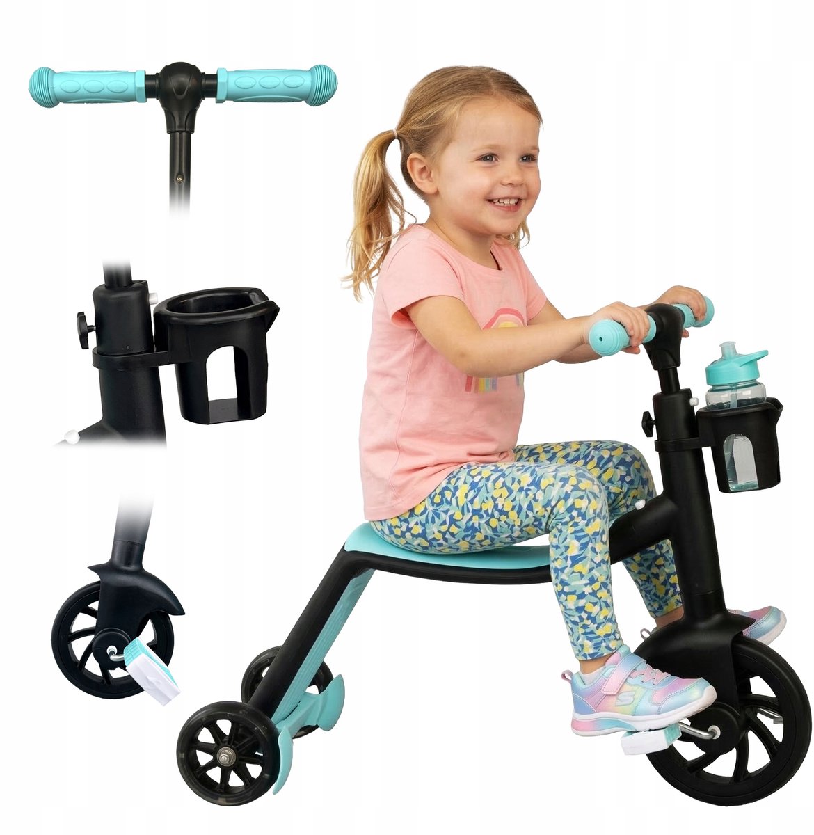 playio 3 in 1 kinderloopfiets driewieler step veelzijdig speelplezier