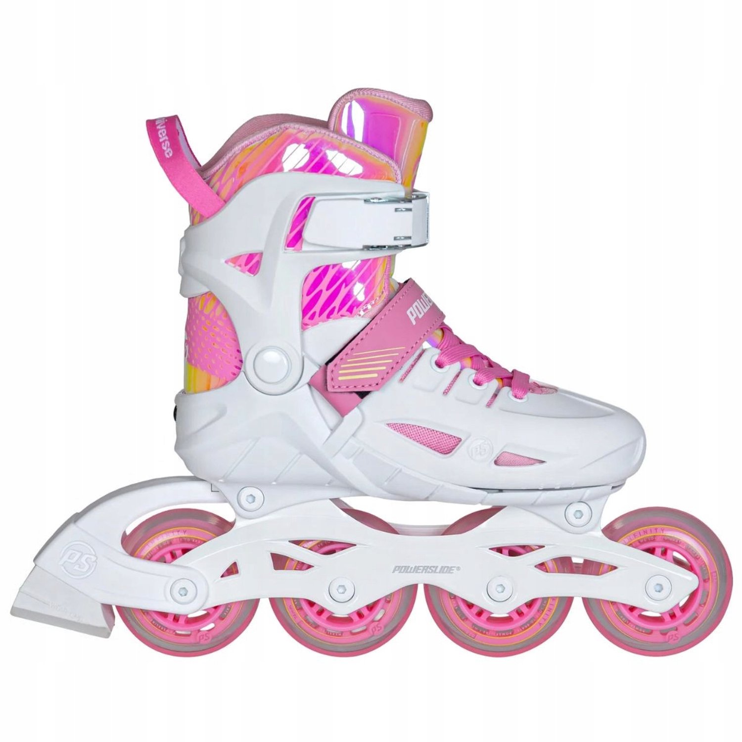 powerslide universe 4w ii pink junior verstelbare rolschaatsen maat 37 40