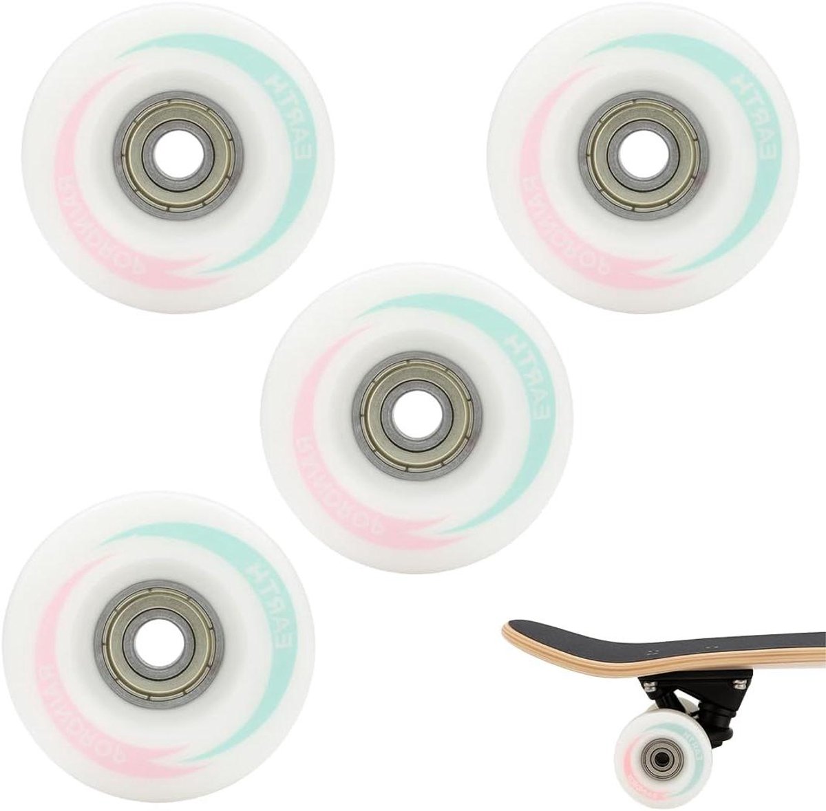 PU Wielen Set - Skateboard Wielen - Skaten en Rollen - Slijtvast en Duurzaam - 58 x 32 mm - Zwart Skateonderdeel kopen online
