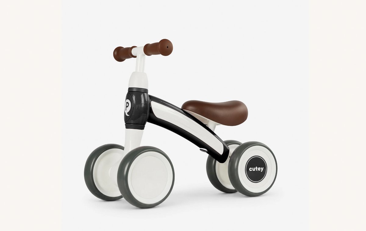 QPlay CUTEY Balance Bike - Black - Balance Bike Loopfiets kopen online