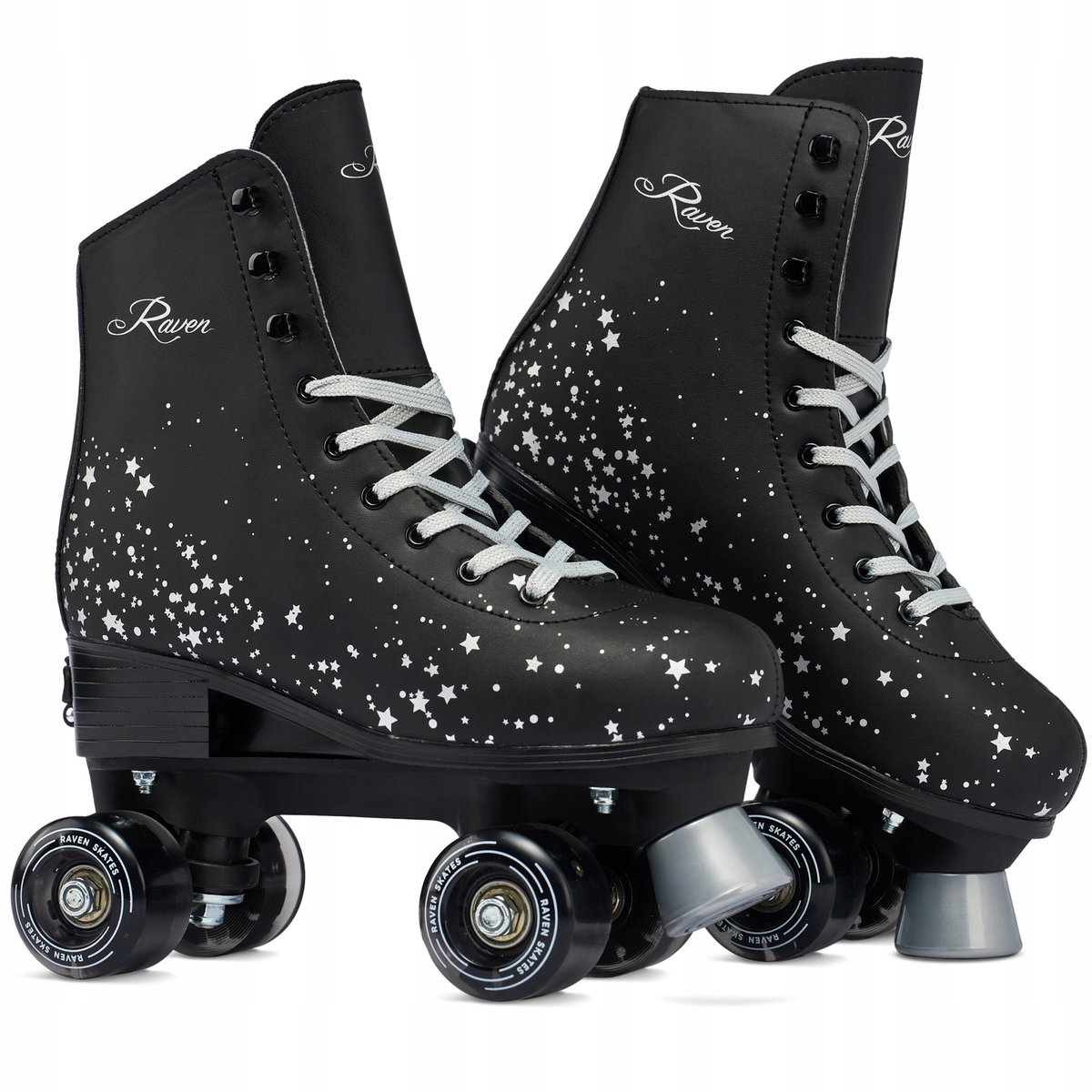 raven noa zwarte verstelbare skates led maat 35 38