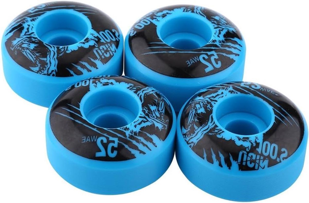 reservewielset skateboard cruiser longboard wielen outdoor skateboarden hoge terugvering 52 x 30 mm blauw
