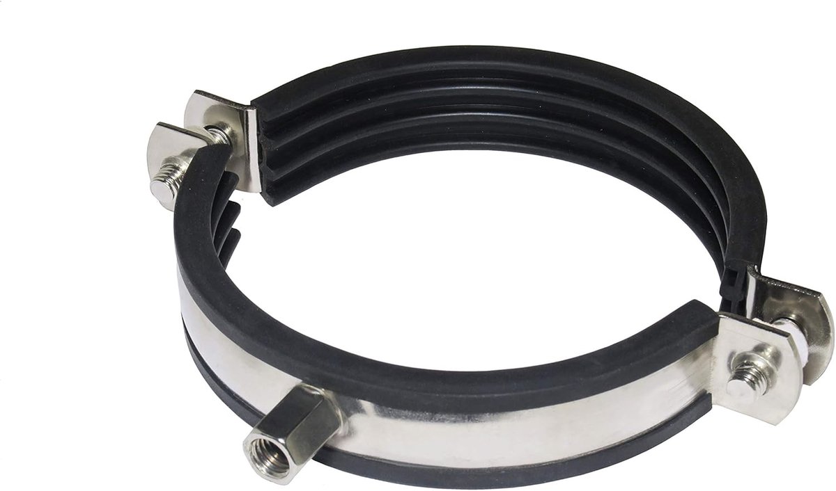 rohrfiks 24 stainless steel pipe clamp v4a with rubber insert 50 56mm shopvlot