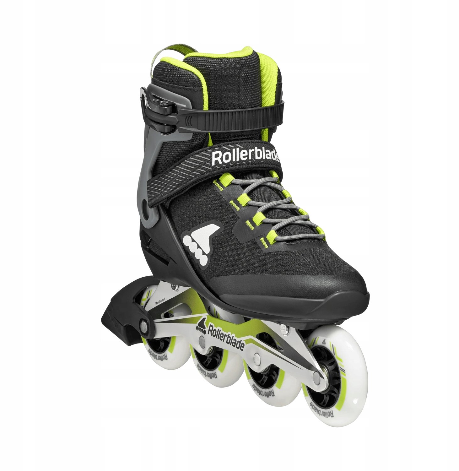 rollerblade macroblade 84 heren skates zwart neon groen