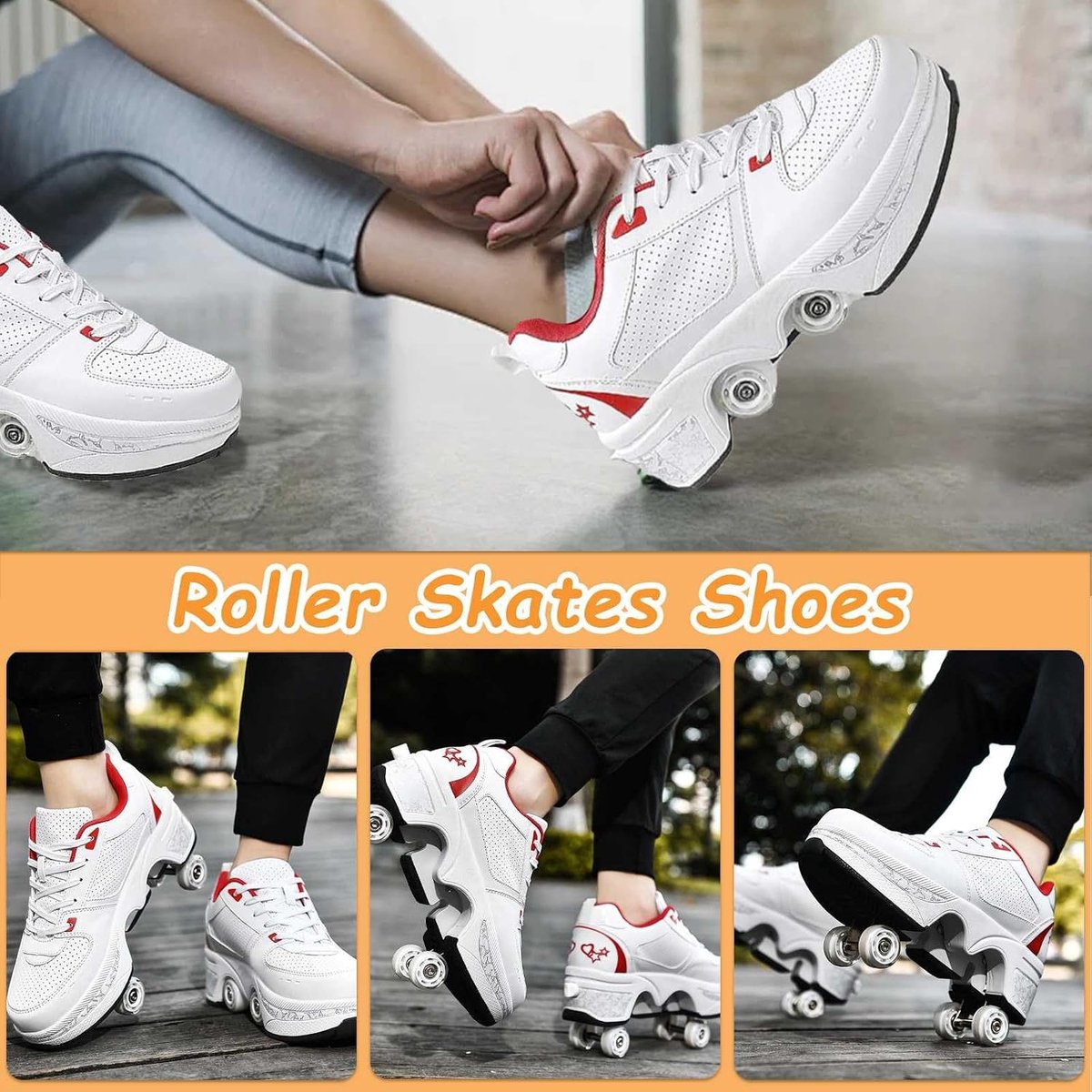 rolschaatsen schoenen met wieltjes rolschaatsen rolschaatsen verborgen wieltjes loopsportschoenen om te spelen voor mannen en vrouwen