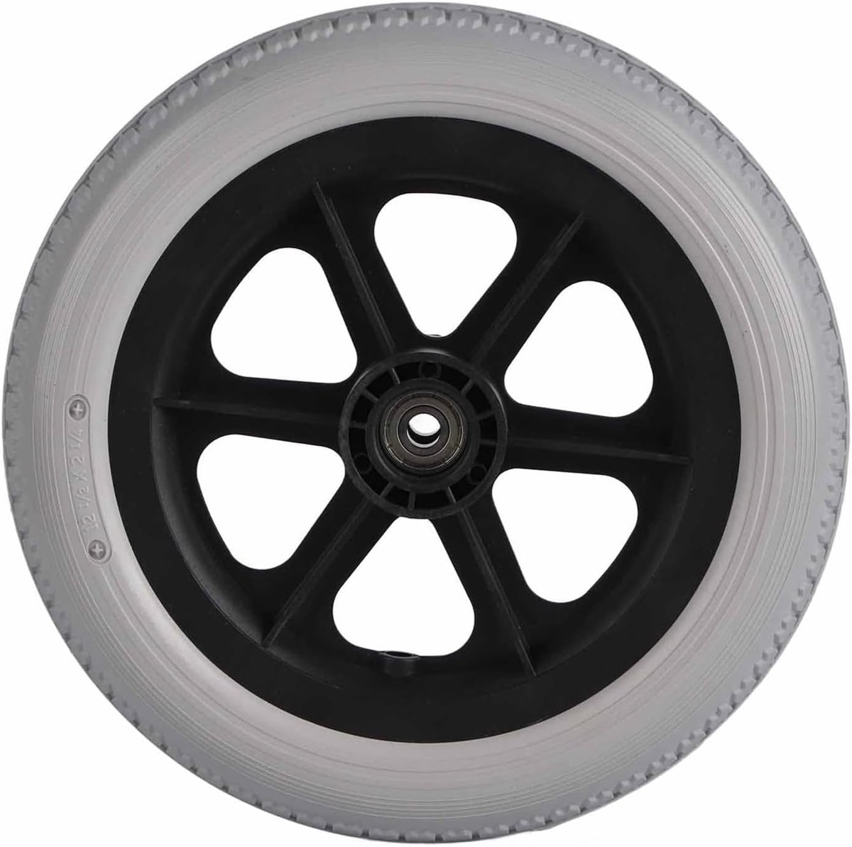 runqin 1pcs wheelchair front wheel 12 inch disabled elderly wheelchair rear wheel anti slip polyurethane shopvlot