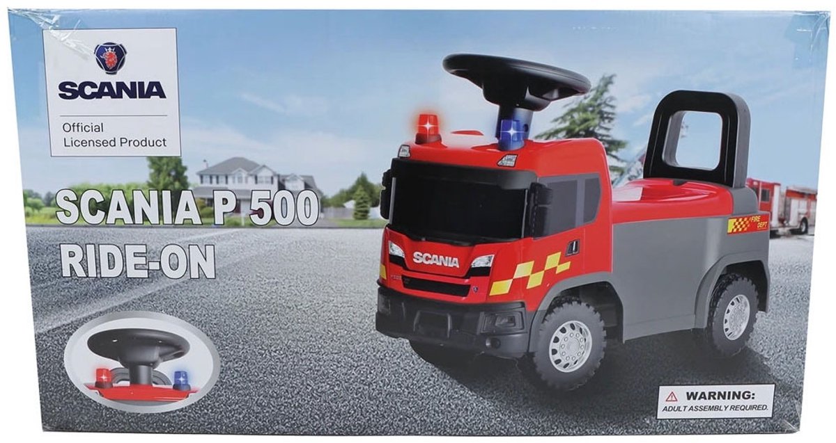 Scania Brandweer Loopauto met Geluid - 60,5 cm Loopauto kopen online