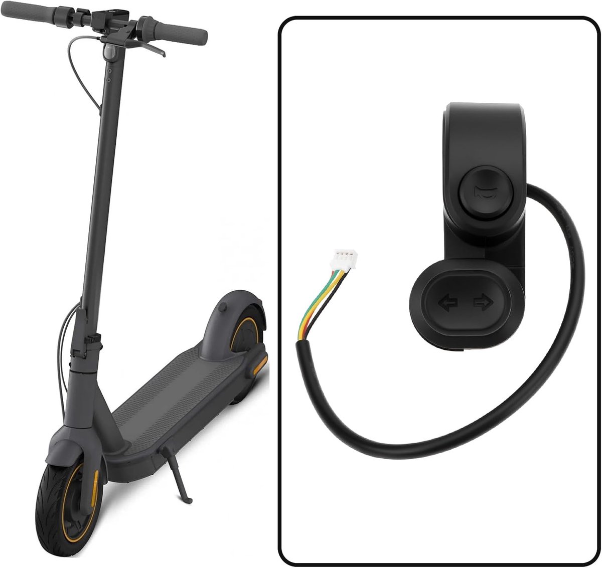 scooter hoorn knop met richtingaanwijzers splash proof vervangingsonderdeel voor segway ninebot max g2 g2d g2e homevero