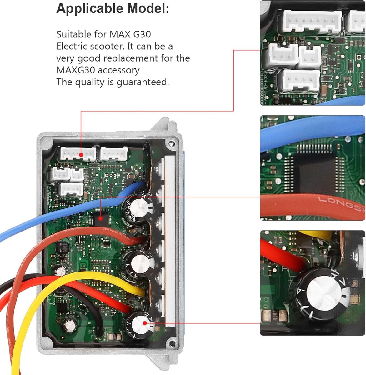 Scooter Max G30 Controller Motherboard V3.0, Improved Version, Central Control Unit, Compatible with Segway Ninebot - ShopVlot Buitenspeelvoertuigaccessoire kopen online