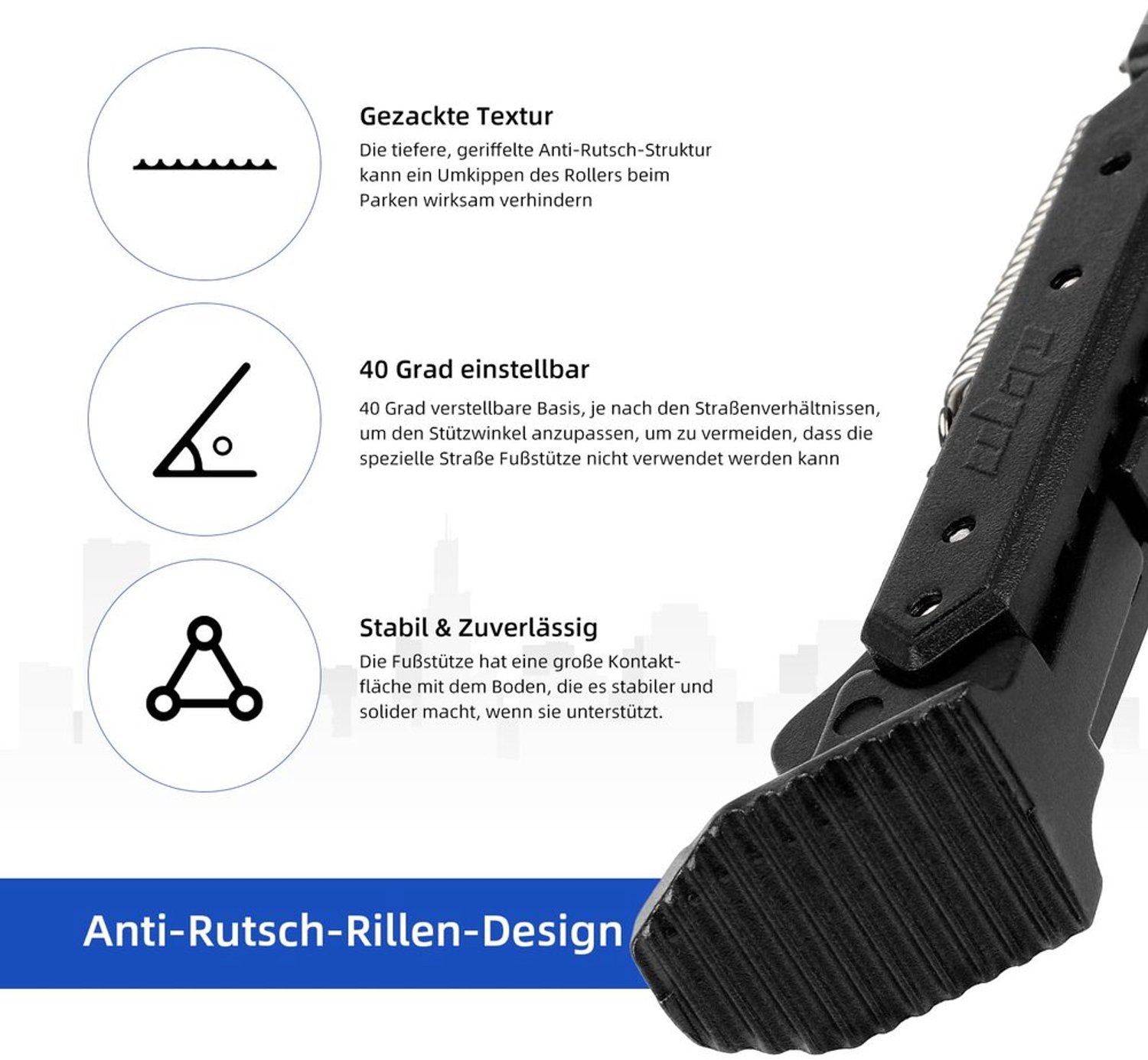 scooter stand holder vervangonderdeel aluminium zwart geschikt voor ninebot g30 max kleur zwart
