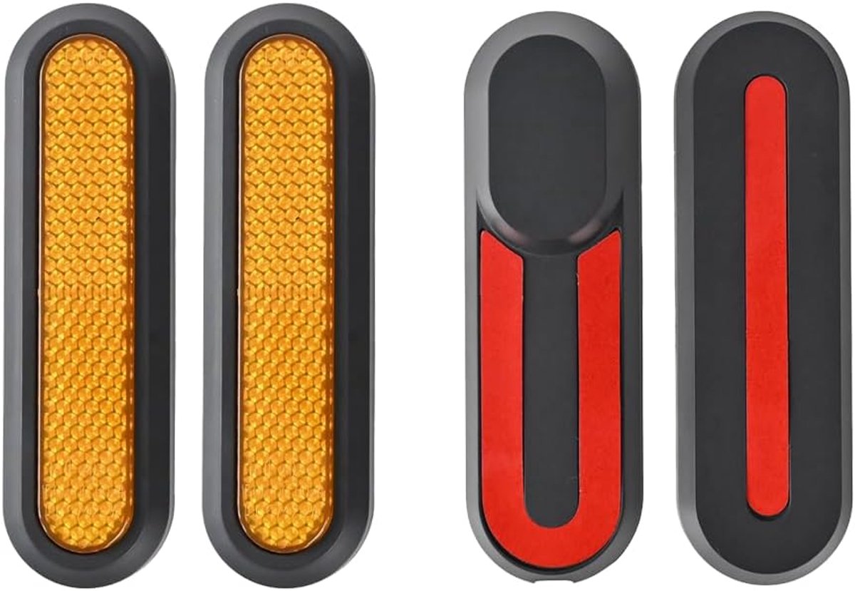 set of 4 side covers plastic rear lights compatible with xiaomi 4lite electric scooter red and orange shopvlot