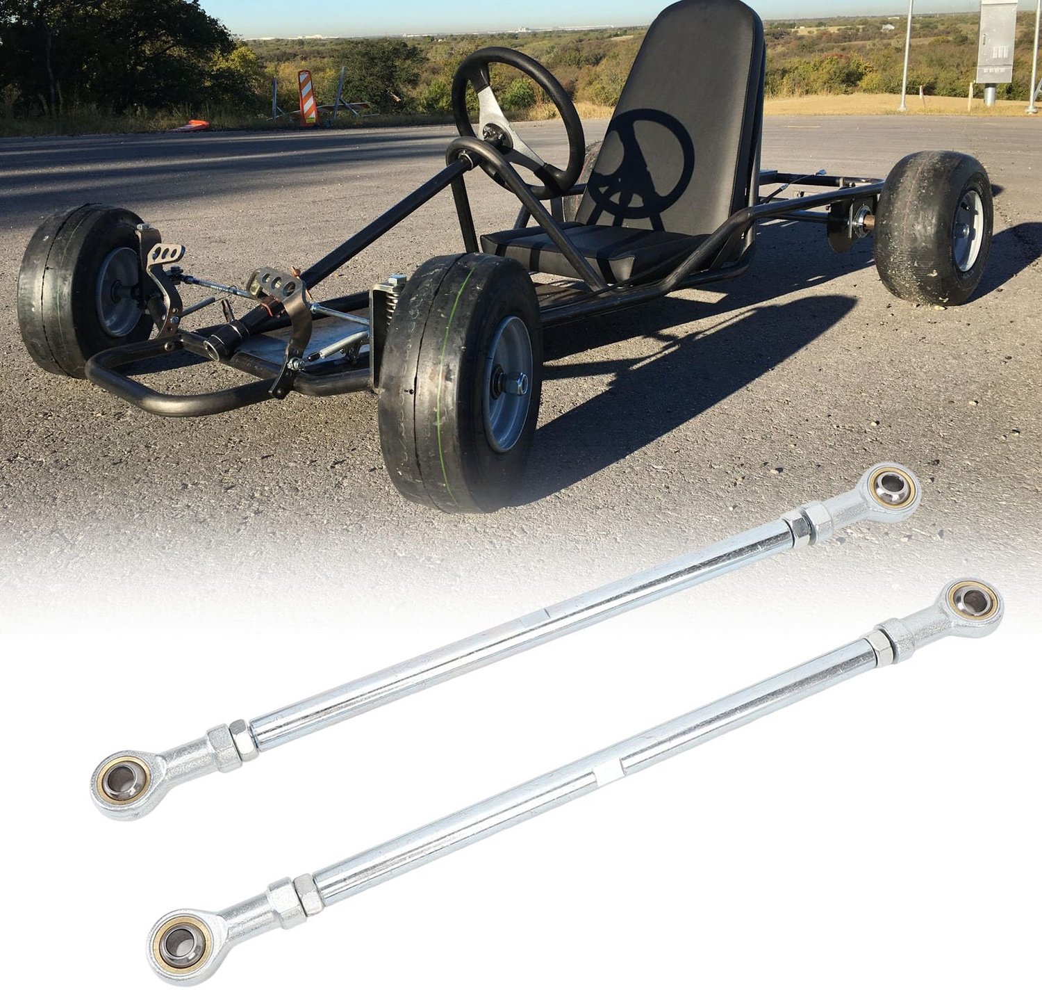 set van 1 paar stuurstangen voor go kart en atv hoge sterkte