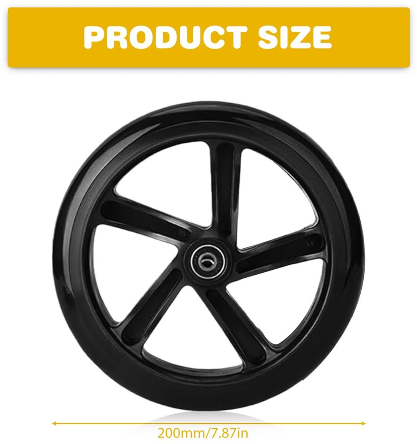 set van 2 scooter wielen 200mm met abec 9 lager voor stunt scooter