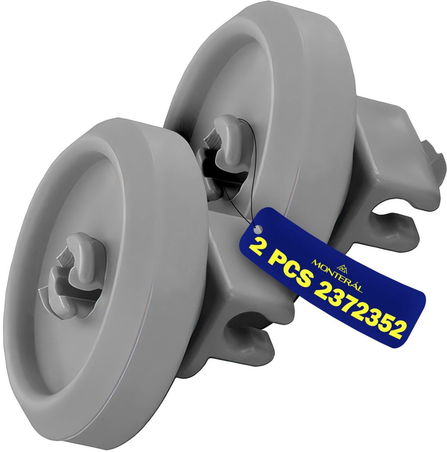 set van 2 vaatwasserwielen voor onderste bovenrek originele code 2372352