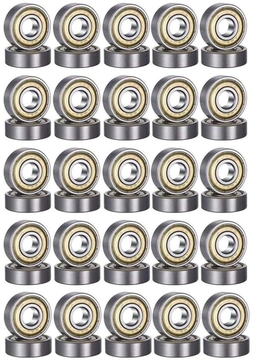 set van 50 miniatuur kogellagers 608zz voor skateboards en scooters