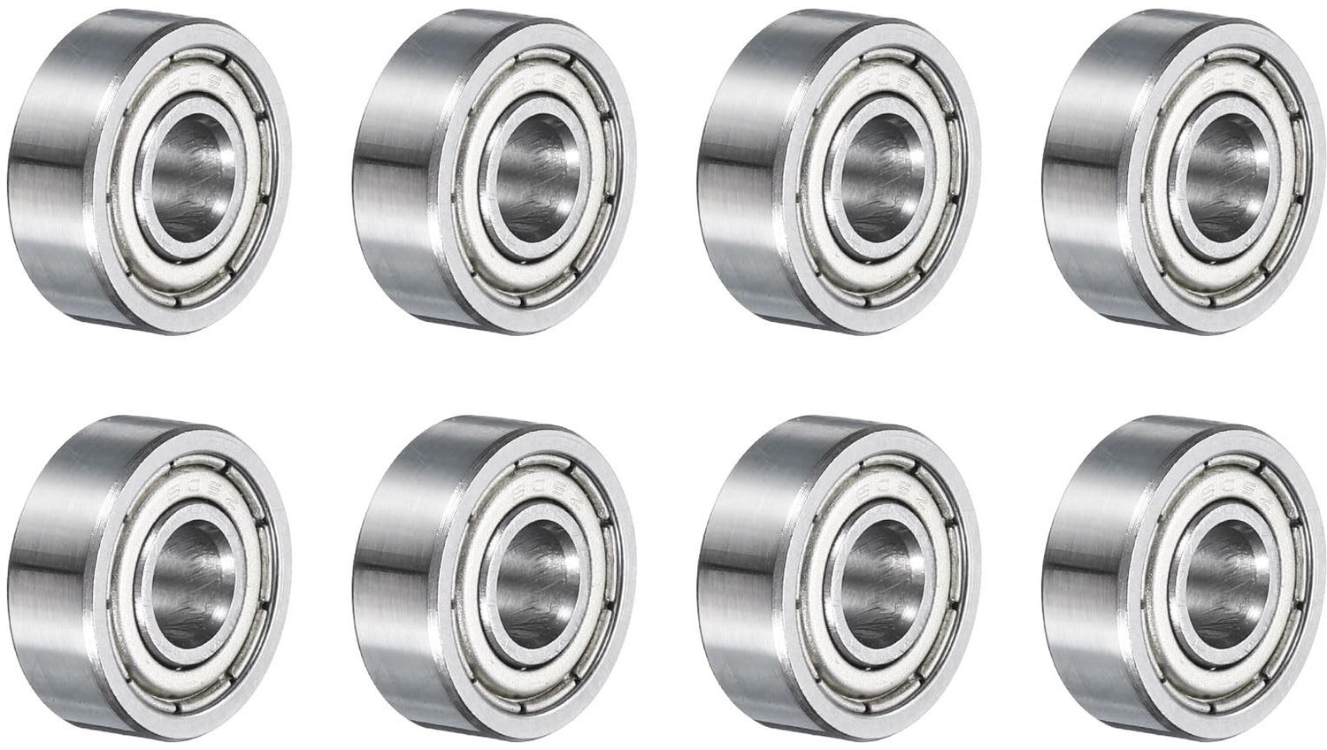 set van 8 sealed bal bearings 5x14x5mm van koolstofstaal