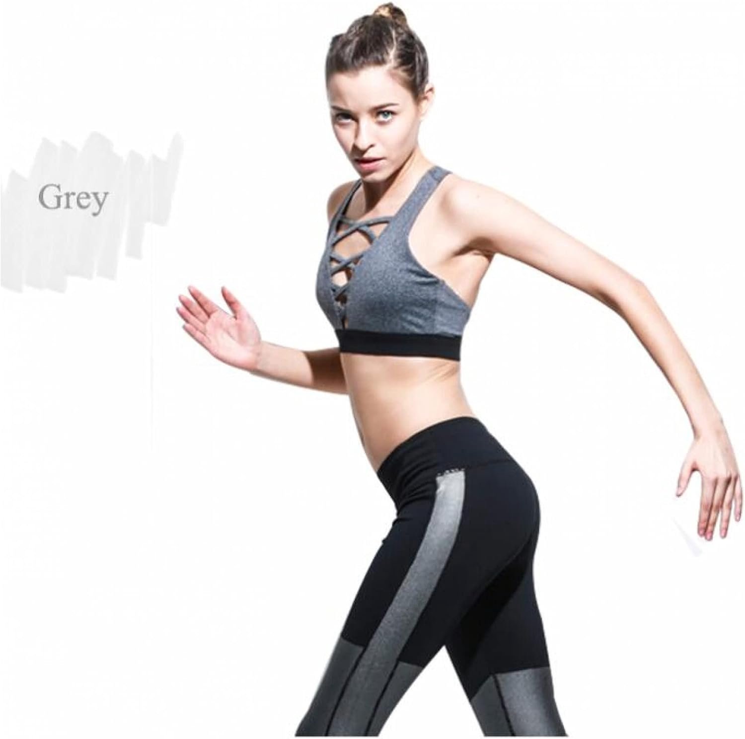 sexy diepe v cross draadloze fitness vrouwen polyester sneldrogende running yoga body gebouw workout ondergoed stretch sport bh