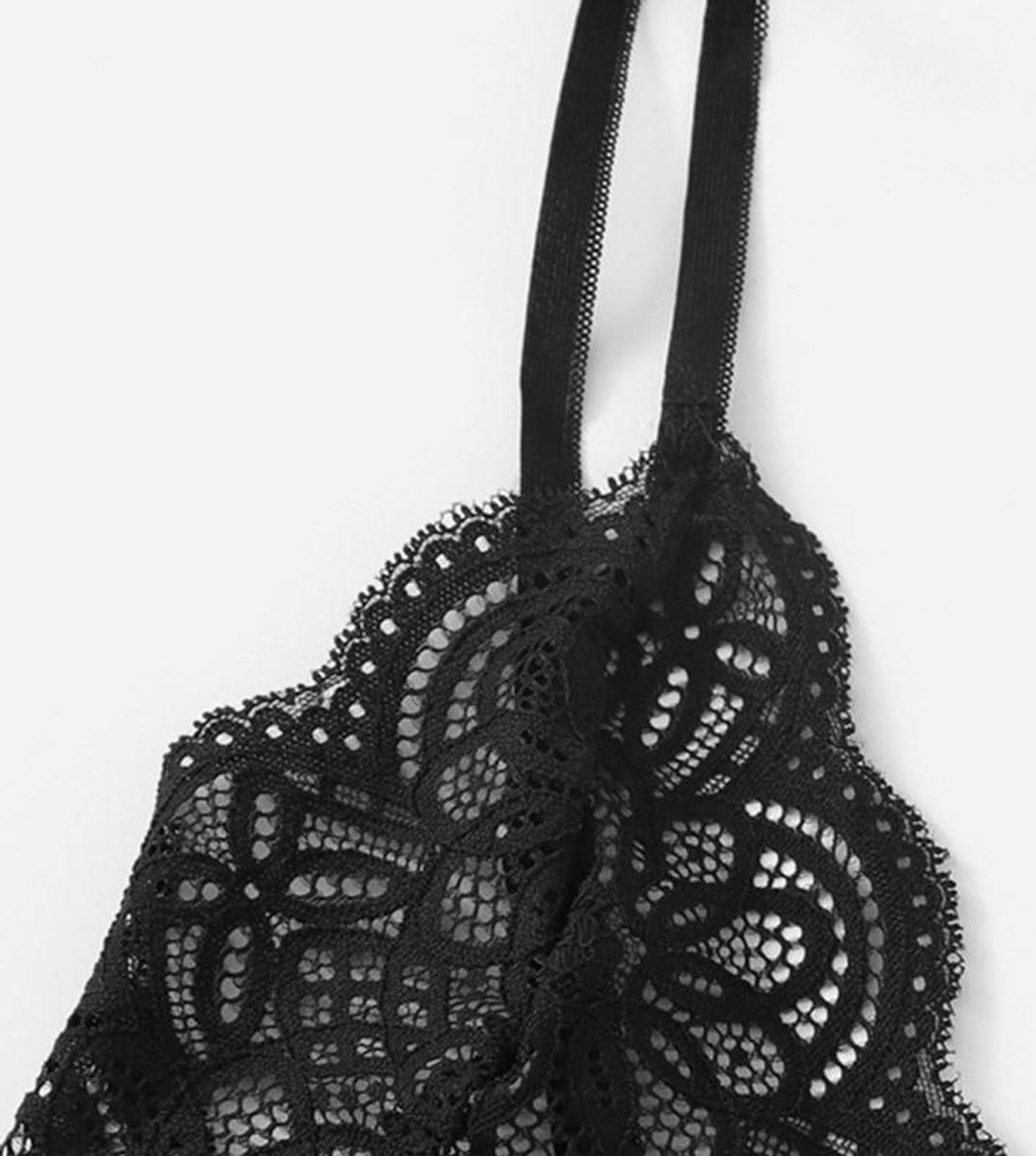 Sexy kanten lingerieset | niet-voorgevormde bh | brazilian | zwart | maat S Step kopen online