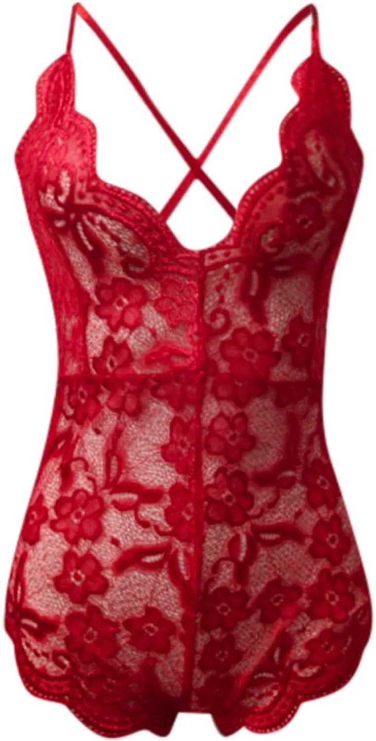 Sexy lingerieset kant satijn babydoll transparant grote maat dames netnachthemd push-up Valentijnsdag nacht charme A21 Step kopen online