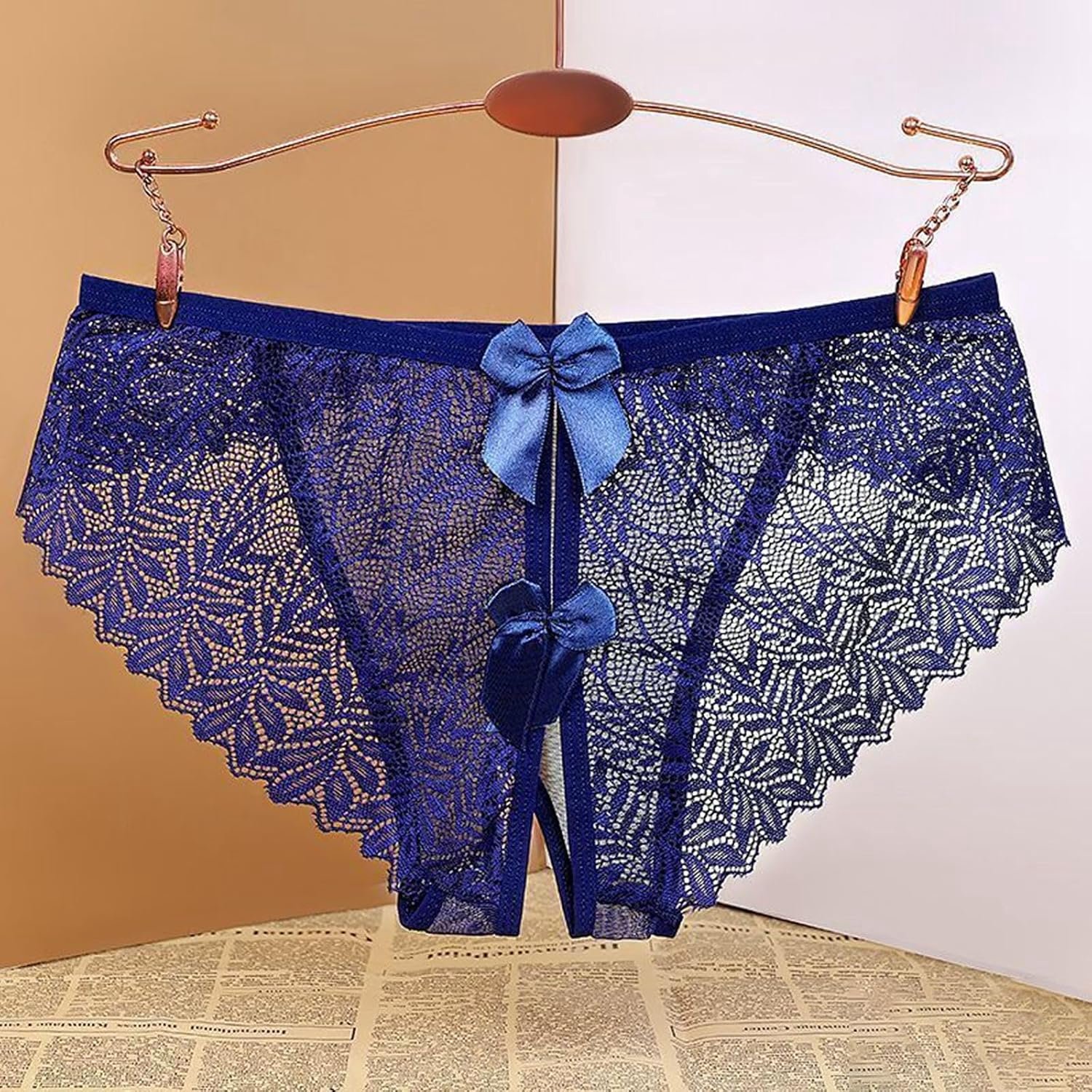 Sexy lingerieset voor dames, nachthemd, tanga en beha, licht, delicaat, diep decolleté, strik, schattig, romantisch, A8 Step kopen online