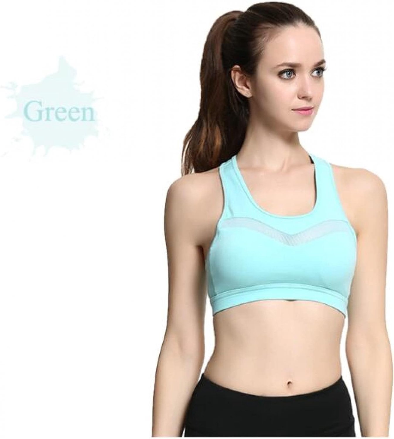 Sexy Mesh Solid Polyamide Sport BH Vrouwen Sneldrogende Ademend Uitgerekt Yoga Running Training Workout Tank Tops Voor Fitness Step kopen online